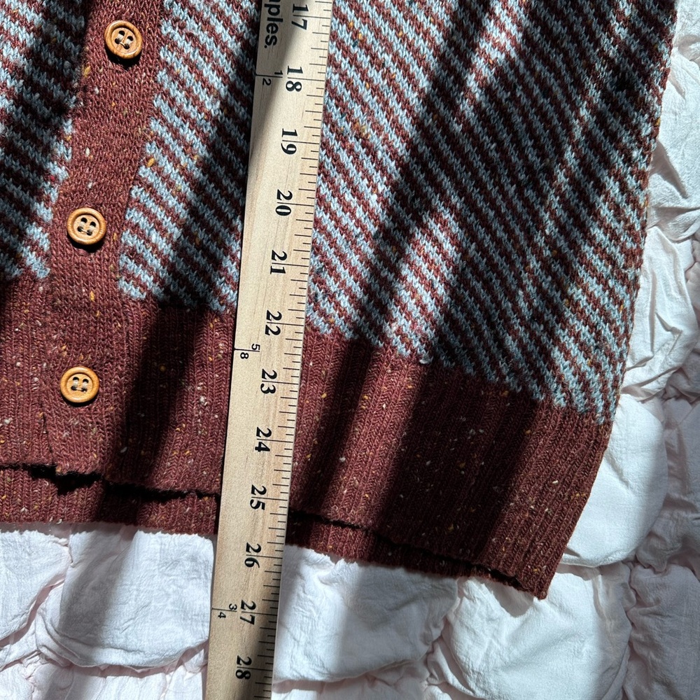 Vintage Himalaya Brown & Cream Knit Sweater Vest Size L Fits M - Picture 6 of 6